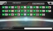 The items switch screen of demo v0.9a.