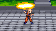 Krillin charging a Kienzan.