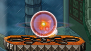 Tails getting hit by the explosion from a grenade on Krazoa Palace.