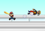 Mario hits Naruto with a Home-Run bat