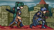 Marth next to Lyn on Castle Siege.