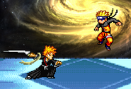 Ichigo fighting Naruto on Final Destination.