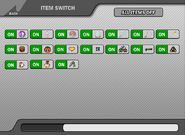 The items switch screen of demo v0.7.