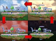 How the time change sky background mechanic originally worked on Battlefield.