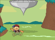 Ness swimming.