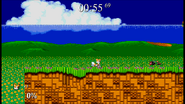 Tails on the starting platform.