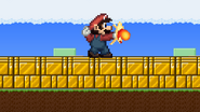 Mario shooting a Fireball in a earlier design.