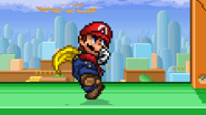 Mario about to use Cape on Mushroom Kingdom III.