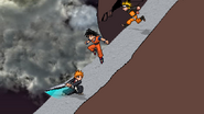 Ichigo, Goku, and Naruto on the slope.