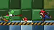 Mario}} running towards him on Bomb Factory.