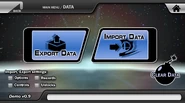 The data menu in demo v0.9a.