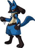 Lucario's artwork without the aura.