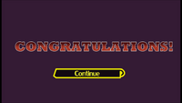 Congratulations screen in SSF