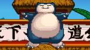 Snorlax jumps out of the stage on World Tournament.