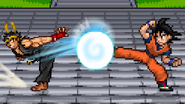 Ryu and Goku attacking on World Tournament.