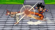 Ryu and Goku attacking on World Tournament.