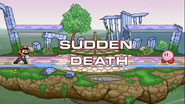 An early design of the "Sudden Death" screen in Super Smash Flash 2.