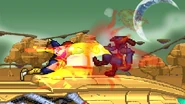 Falcon Punch Beta.png (203 KB) Captain Falcon performing the Falcon Punch on Lucario on Sand Ocean.