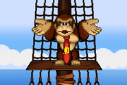 Donkey Kong taunting on Gangplank Galleon.