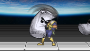 Sandbag headbutting Captain Falcon after landing.