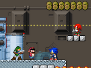 Sonic y Knuckles in A Super Mario World