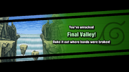 Final Valley's unlock notice.
