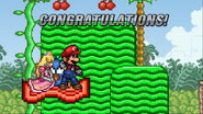 Peach's congratulations screen pn All-Star mode.