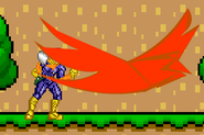 Captain Falcon using Falcon Punch on Peach's Castle.