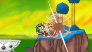 Tails 1.png (162 KB) Tails hitting Lloyd with his down smash on Planet Namek.