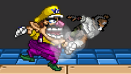 Wario spitting Fox out.