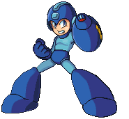 Mega Man's pixel art from v0.9a.