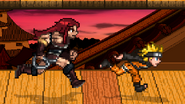 Naruto and Simon running.