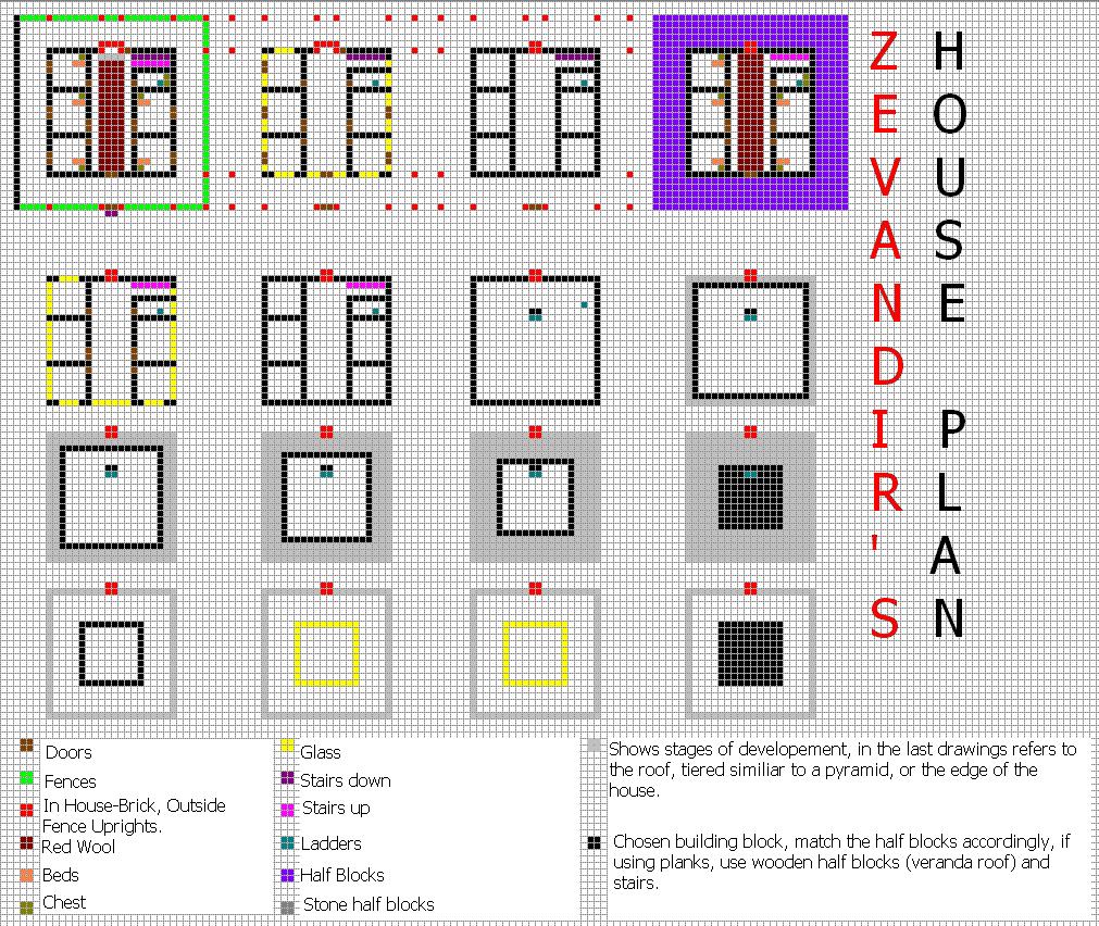 minecraft mansion blueprints layer by layer