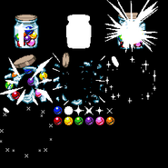 Sprites of the Magical Drop jar being shattered