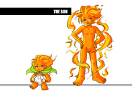 Artwork of Sun's evolutions