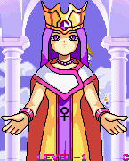 Empress in her robes and her new golden crown