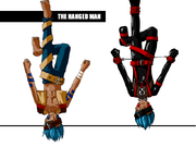 Artwork of Hanged Man's evolutions