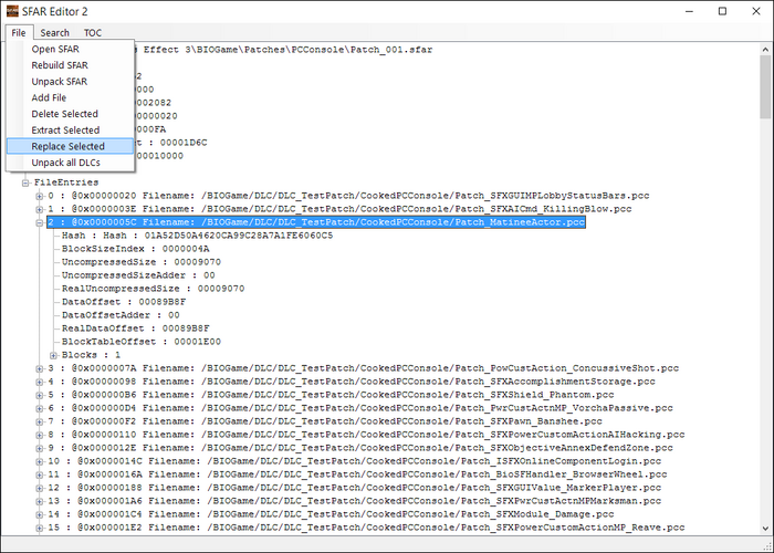 DLC Editor 2 Main Interface