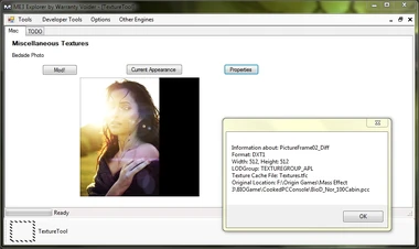 Texture Tool showing unmodded photo
