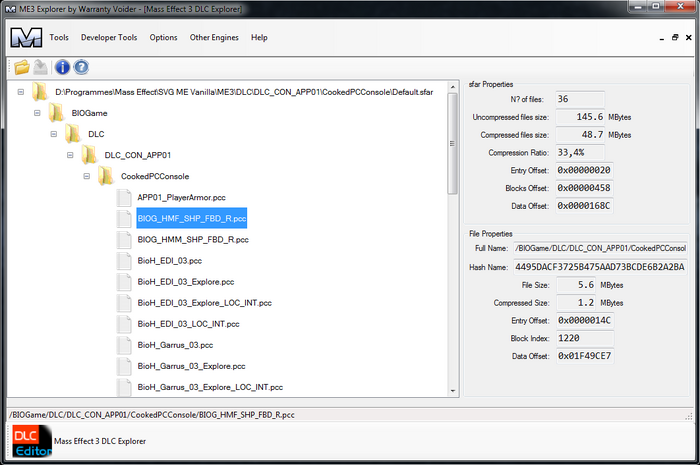 DLC Editor Main Interface