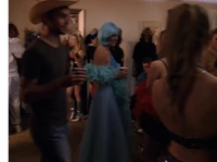 A frame from the Halloween party