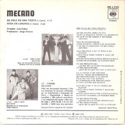 MECANO / ME COLÉ EN UNA FIESTA / SINGLE - CBS - 1982 / MBC. ***/***