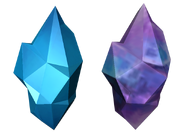 Side by side comparison of a Shard before and after being seized by Termina.