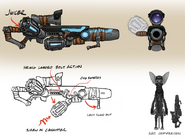 Concept art of the Sniper Rifle.