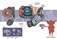 Concept art of the Medic Unit's blaster.
