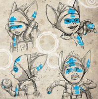 Expression sketches of the Medic Unit.