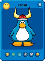 Rsnail's playercard on Club Penguin.