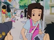 Distributing newspapers.