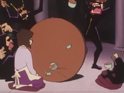 Anime Gillgirl flipping table