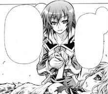 Medaka takes Emukae's hand